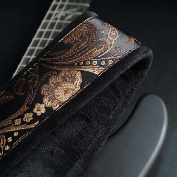 Gepolsterter Gitarrengurt schwarz - Luxury Rose (messing-schwarz) Online-Schn?ppchen – Bild 3