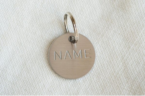 Round Stainless Steel Dog Tag - Regular Angebot