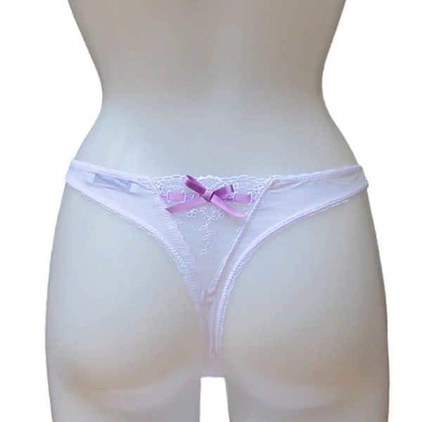 Ivette String mit Stickereieinsatz | handgemacht Zu verkaufen