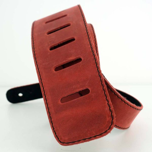 Leder Gitarrengurt Vintage Picante Red Verkauf – Bild 2