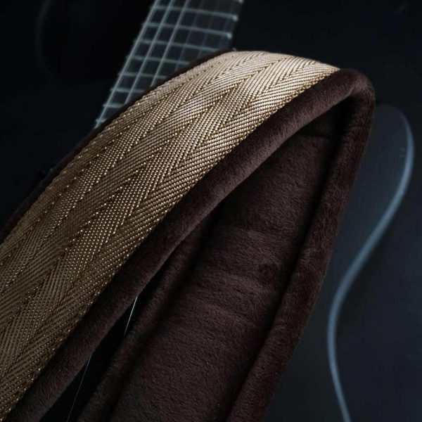 Gitarrengurt braun mit Polster - Heavy Hazel (messing-dunkelbraun) Jetzt online – Bild 3