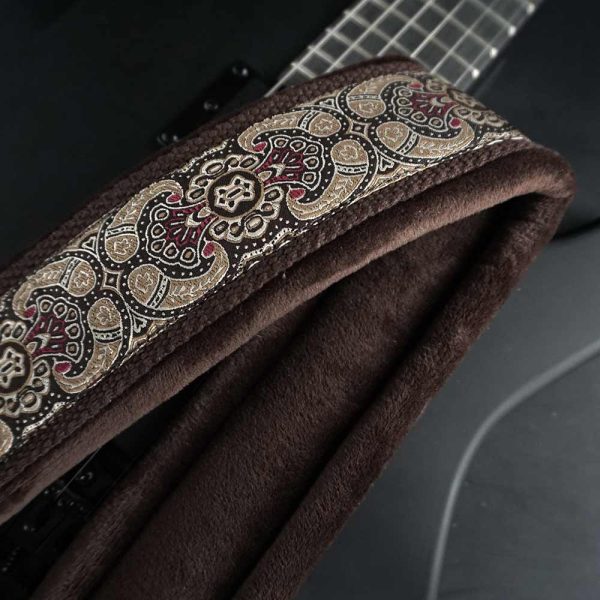 Gepolsterter Gitarrengurt braun - Wüstenlicht (messing-dunkelbraun) Online-Schn?ppchen – Bild 3