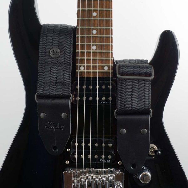 Premium Gitarrengurt Heavy Hektor (schwarz - schwarz) Verkauf – Bild 2