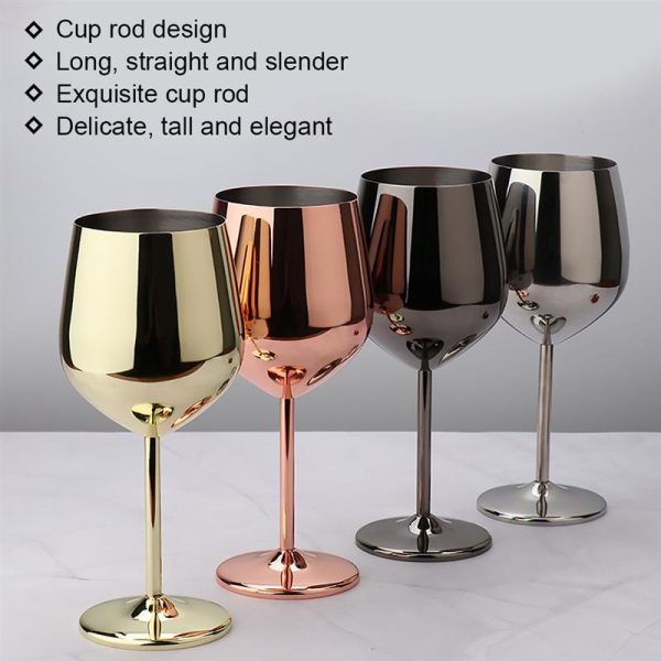 500ml Stahl Gläser I Champagne I Wein I Glas I Cocktail I Creative I Metall I Bar I Restaurant Online-Schn?ppchen – Bild 2