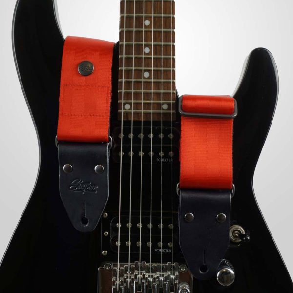Gitarrengurt rot - Cruiser Red (schwarz-schwarz) Online