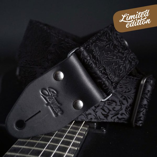 Gitarrengurt - Luxury Black Baroque (schwarz-schwarz) Schn?ppchen