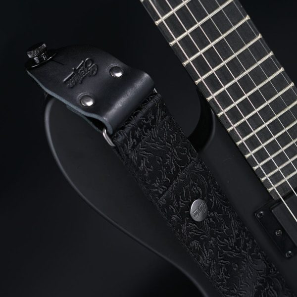 Gitarrengurt - Luxury Black Baroque (schwarz-schwarz) Schn?ppchen – Bild 4