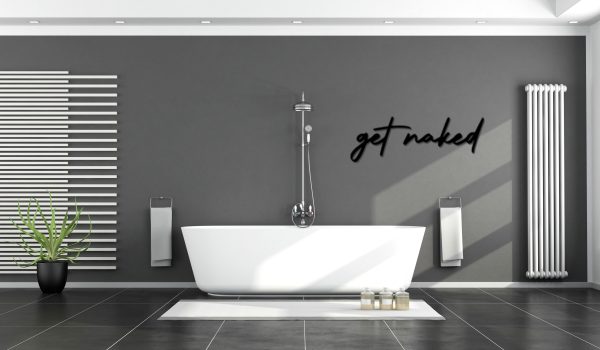 „Get naked“ Wanddeko I Schild I Schriftzug I Badezimmer I Schlafzimmer I Kunst I Dekor Mode – Bild 2