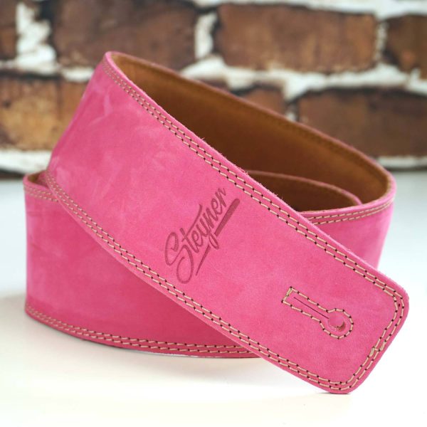Gitarrengurt Leder - Nubuk Deluxe Pink Online – Bild 2