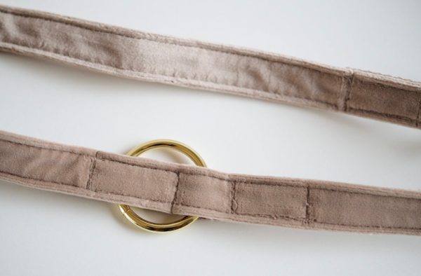 Dog Leash Velvet Beige Online-Verkauf – Bild 3