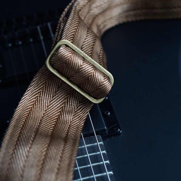 Nylon Gitarrengurt Heavy Hazel (braun-messing) Online – Bild 4