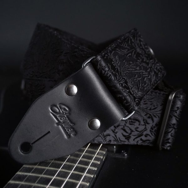 Gitarrengurt - Luxury Black Baroque (schwarz-schwarz) Schn?ppchen – Bild 5