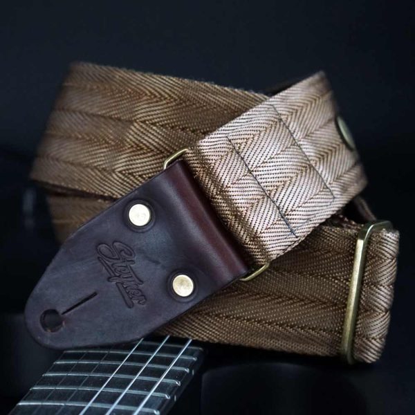 Nylon Gitarrengurt Heavy Hazel (braun-messing) Online