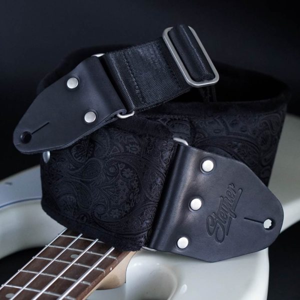 Gepolsterter Bassgurt V2 - Luxury Black Paisley (9.5 cm Breite) Jetzt online