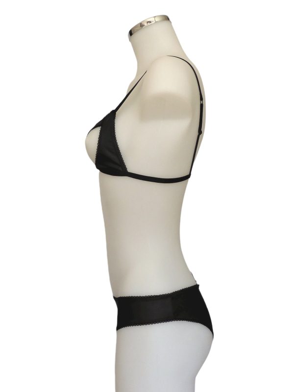 Sophia Triangel-BH ouvert Faux Leather | handgemacht Online-Verkauf – Bild 5