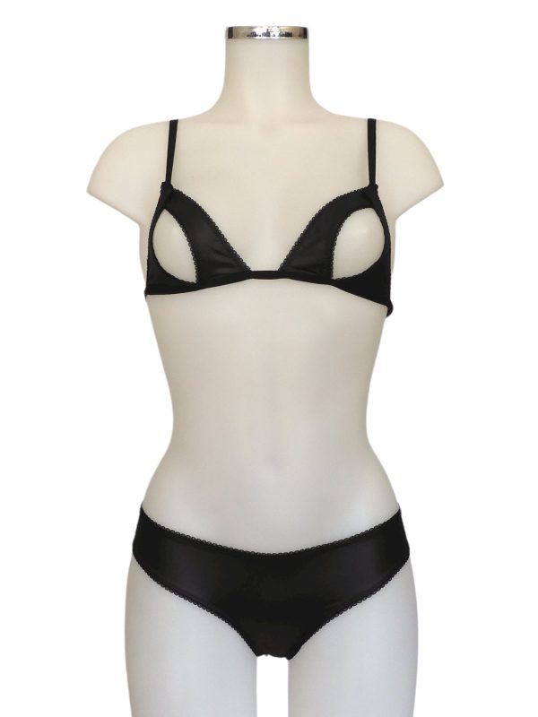 Sophia Triangel-BH ouvert Faux Leather | handgemacht Online-Verkauf – Bild 2