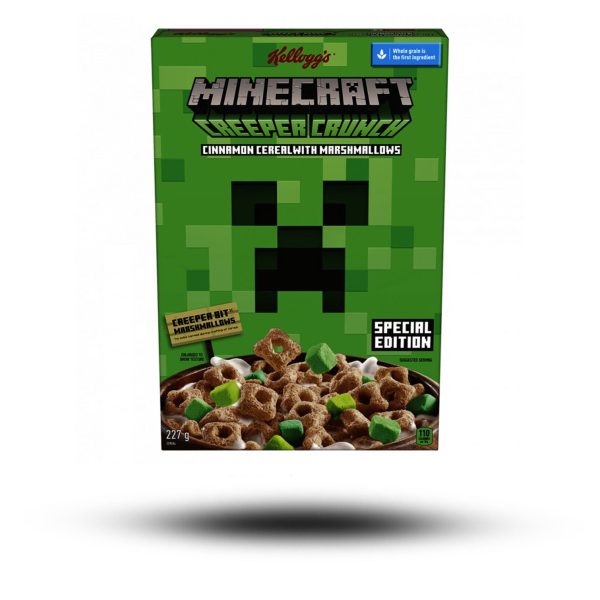 Kelloggs Minecraft Creeper Cereal 227g Special Edition Zu verkaufen