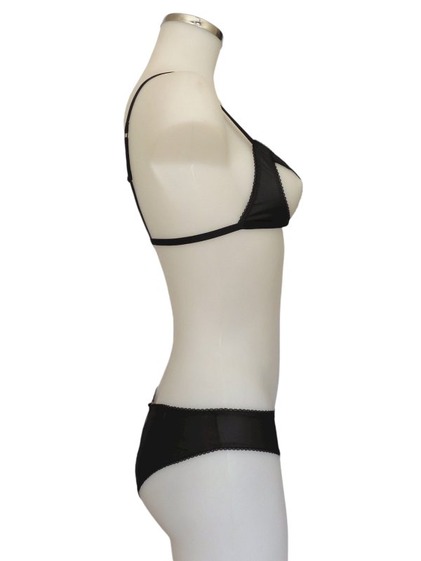 Sophia Triangel-BH ouvert Faux Leather | handgemacht Online-Verkauf – Bild 3