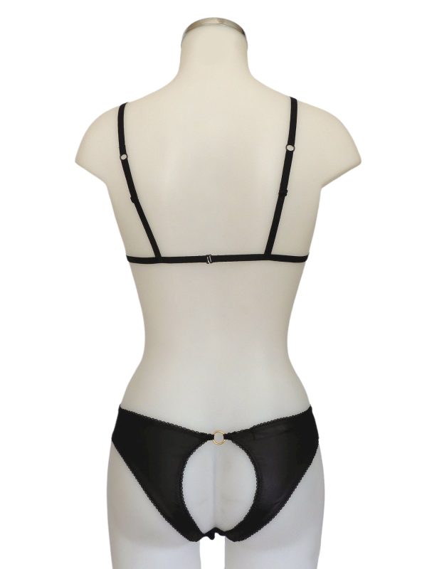 Sophia Triangel-BH ouvert Faux Leather | handgemacht Online-Verkauf – Bild 4