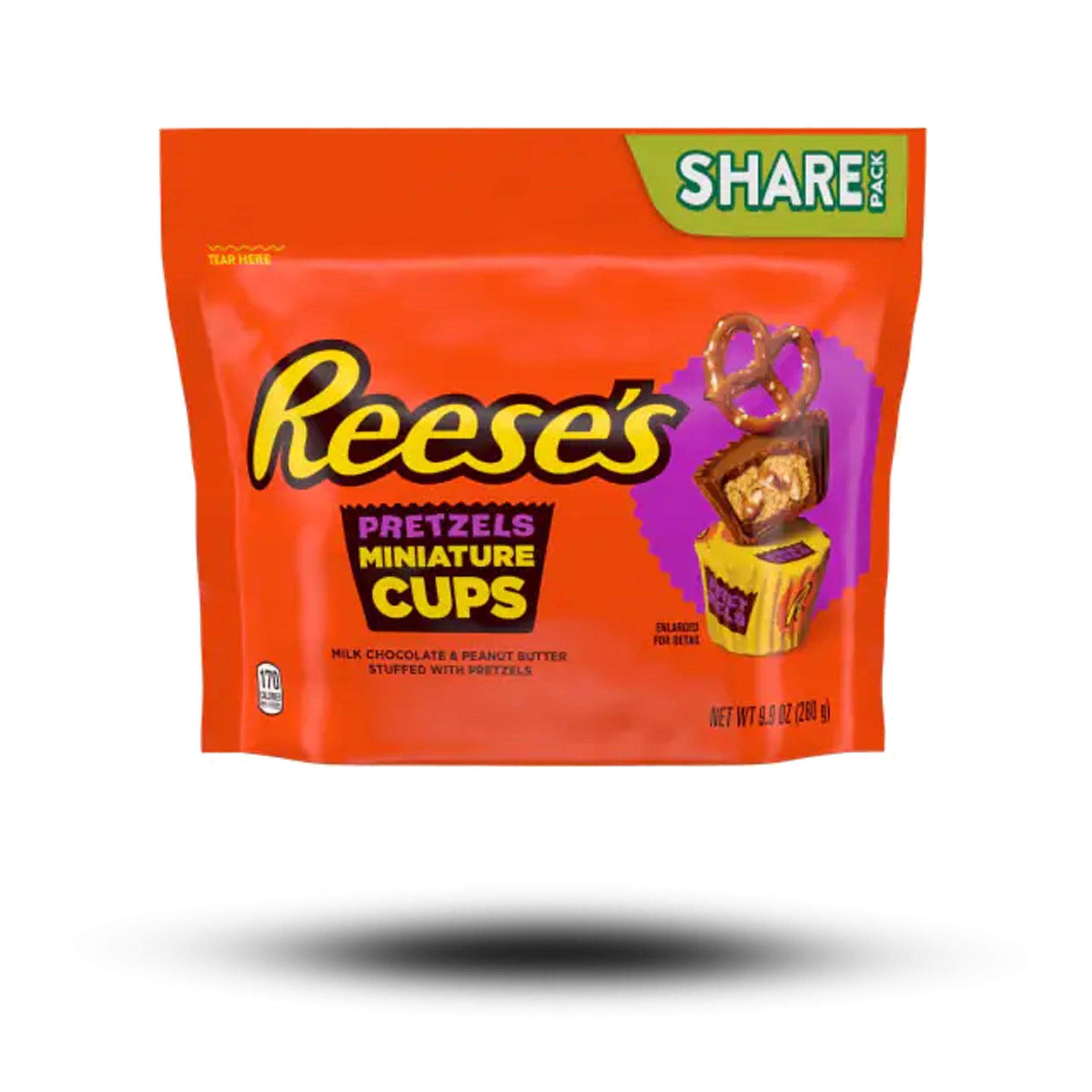 Reeses Miniature Cups with Pretzels Share Pack 280g Zu verkaufen